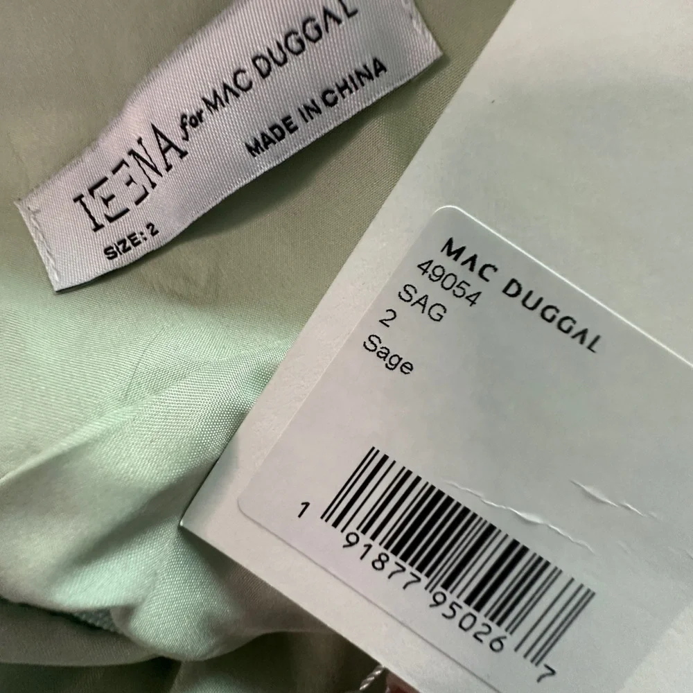 Mac Duggal | Sleeveless Ruffle Tiered V Neck Gown - Picture 5 of 5